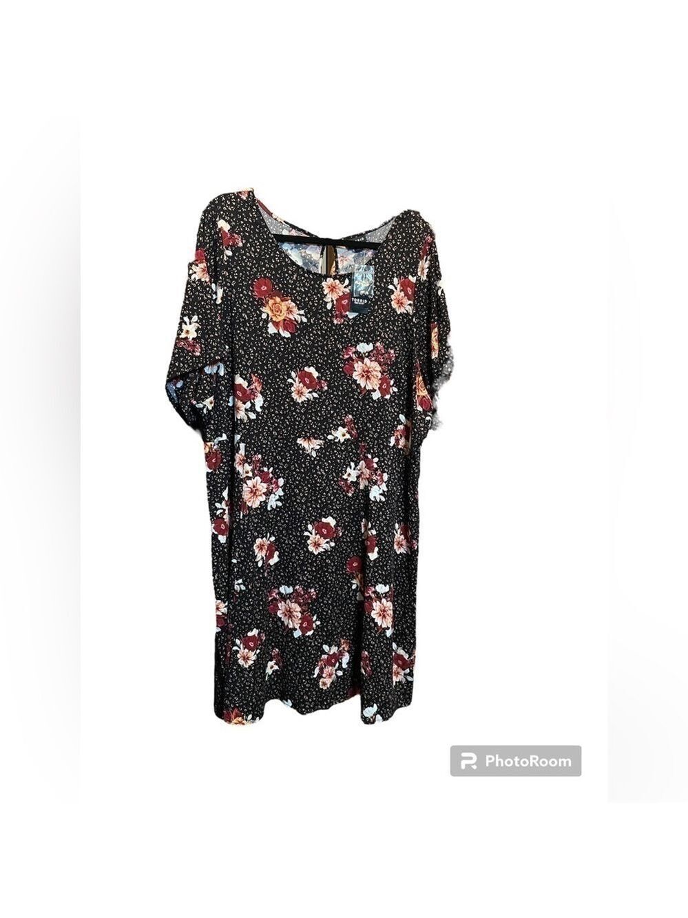 Torrid 4 Black leopard and floral shift dress